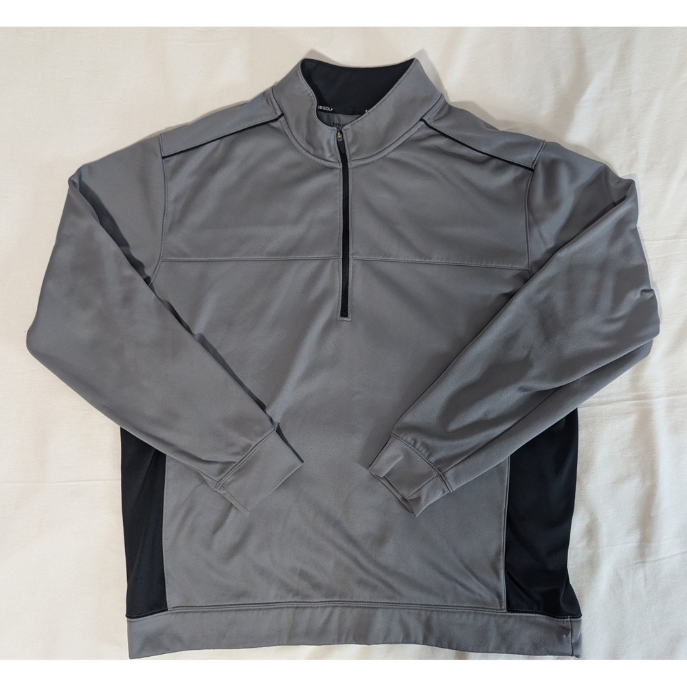 Nike Golf Therma-Fit 1/2 Zip Pullover Mens XL Gray Black Mock Neck Sweatshirt